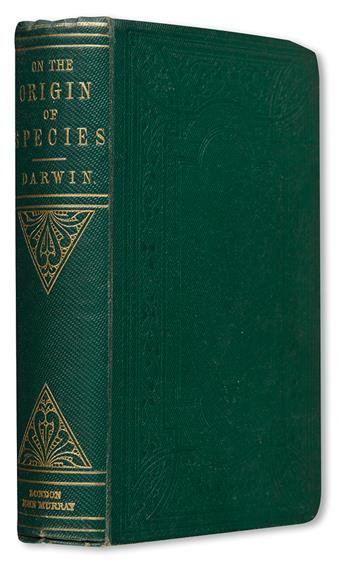 MEDICINE  DARWIN, CHARLES.  On the Origin of Species by Means of Natural Selection . . . Fifth Thousand.  1860